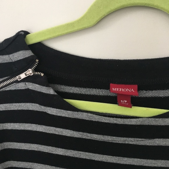 Gray and black stripe dress - Picture 2 of 5